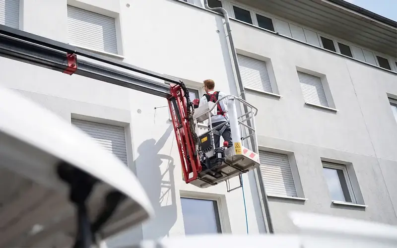 Vorschaubild des Projektvideos zur Fassadenreinigung in Bielefeld-Heepen